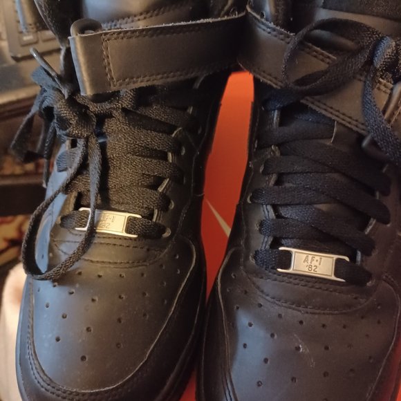 Nike Shoes - Nike AF-1 82 Mid (GS), Black/Black Big Kids 6.5Y (8 womens)